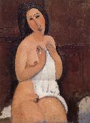 Nu assis a la chemise Amedeo Modigliani